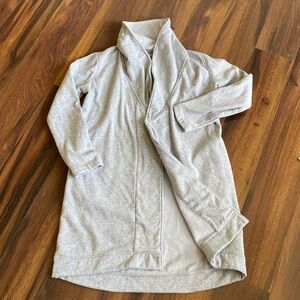 UGG Duffield Cotton Minky Robe No Belt Light Gray With Pockets